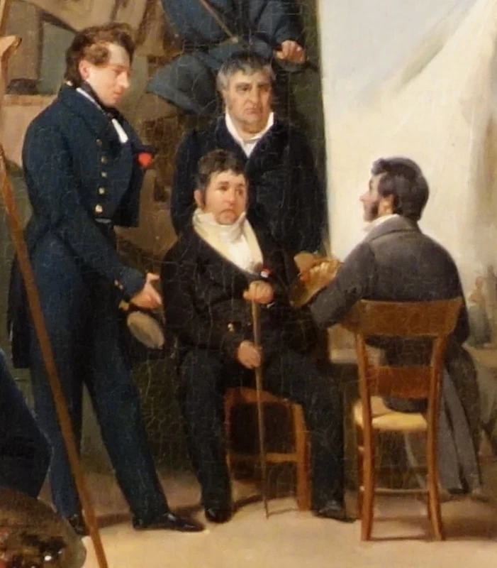Eugène Lepoittevin-25-Lo studio dell'artista di Auguste-Xavier Leprince, 1826 - Chazen Museum of Art, Madison - dettagloio